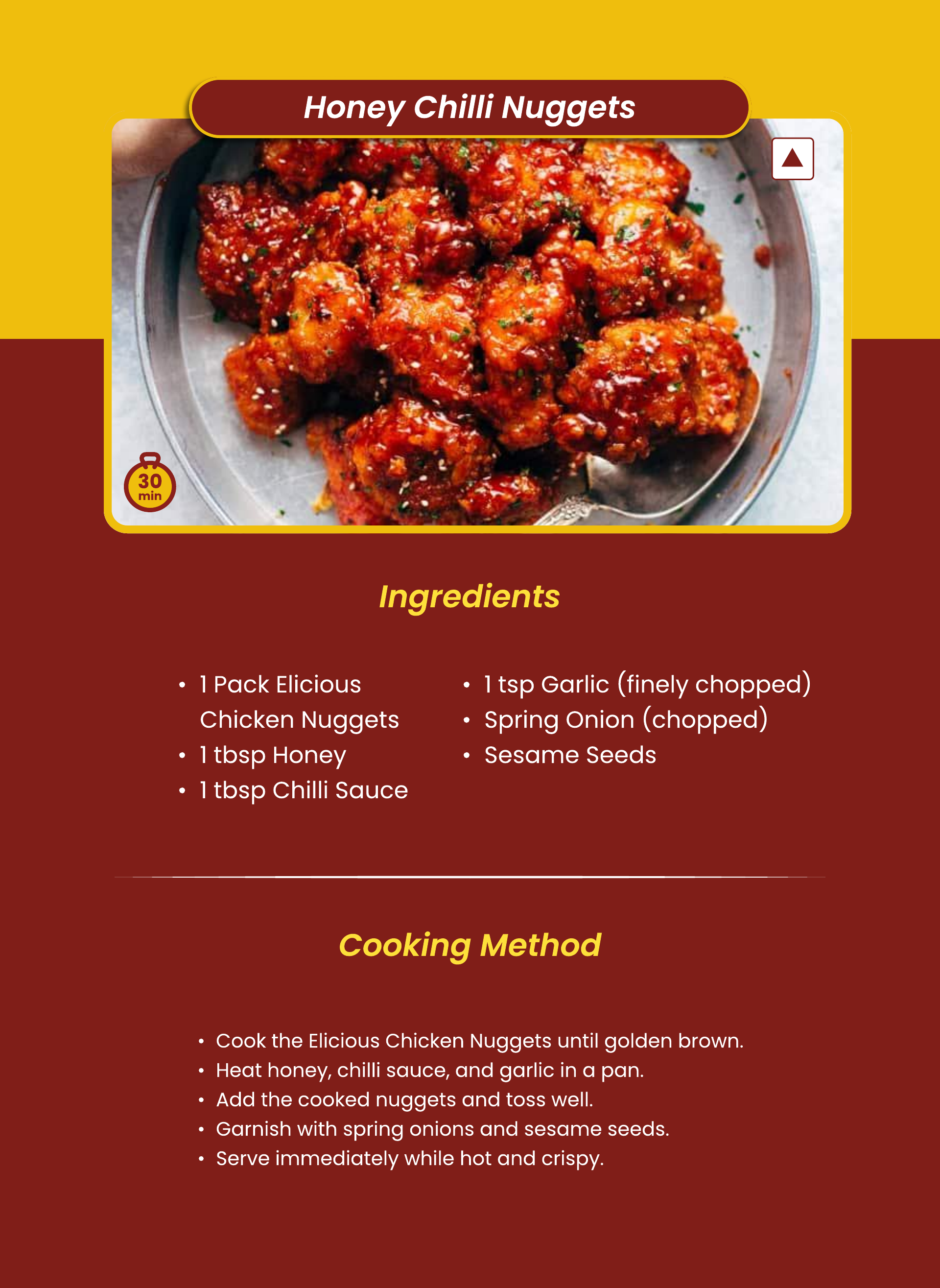 Honey Chilli Nuggets - Ingredients and Cooking Method