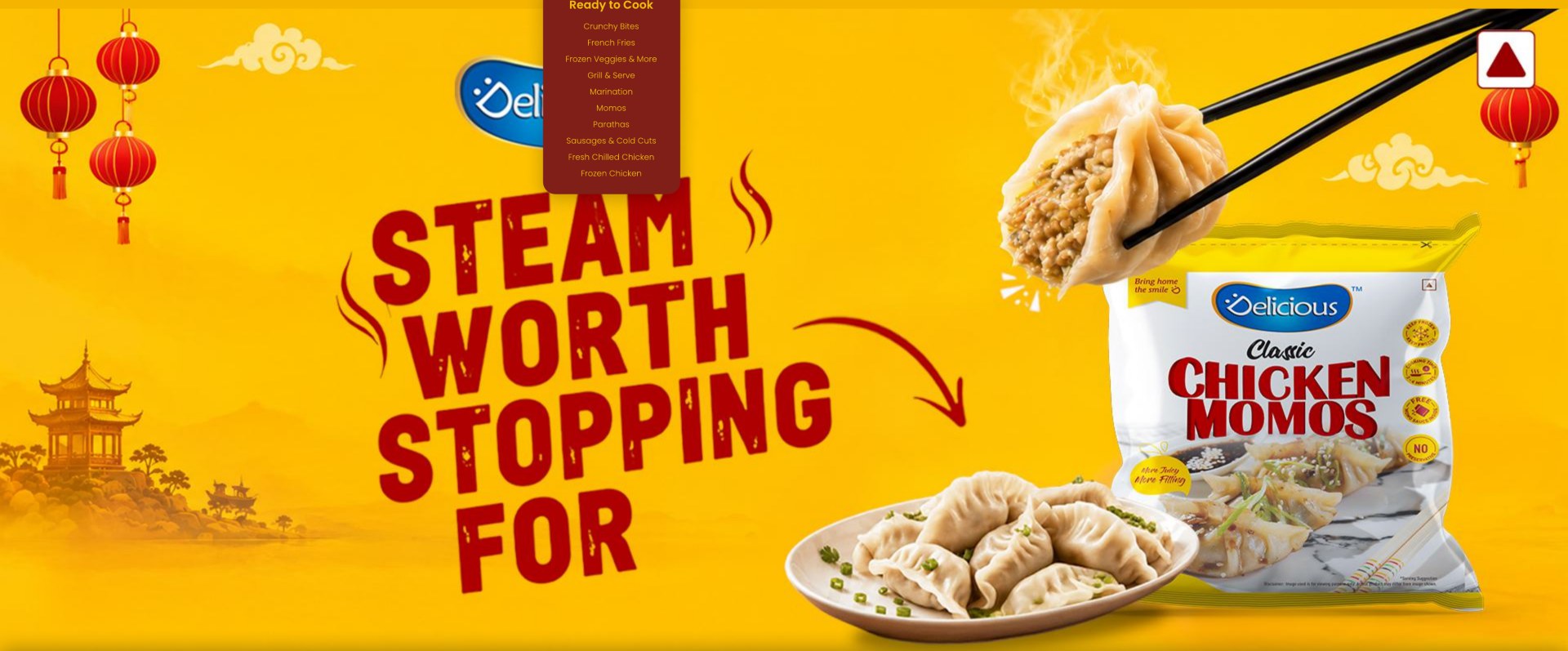 Elicious ready to cook product banner.