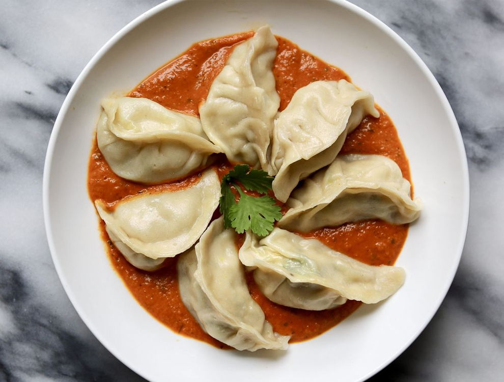 Butter Garlic Chicken Momos
