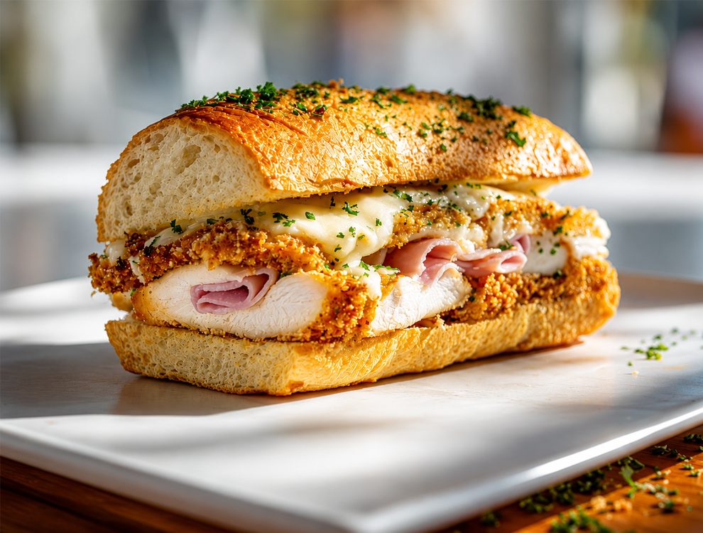 Crispy Chicken Cordon Bleu Sandwich