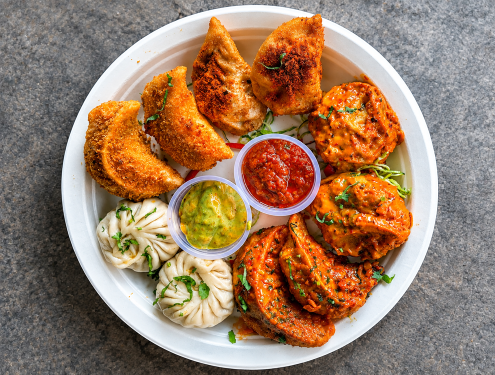 Schezwan Paneer Momo Toss